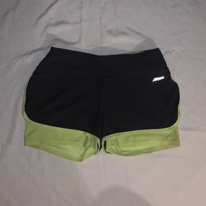 AVIA | Women Athletic Shorts | Gray and Green | Small